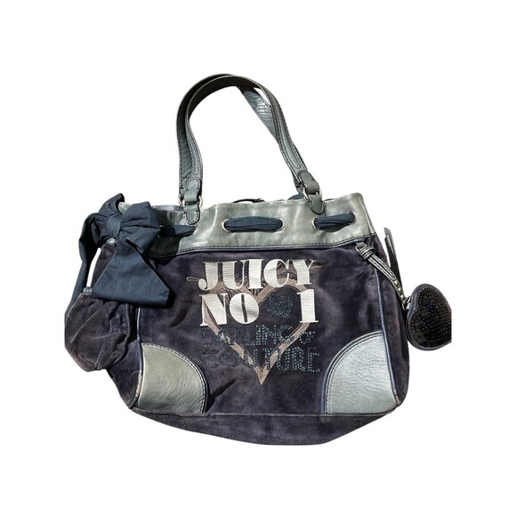 Juicy Couture Daydreamer Bag Purse Tote Vintage Bow Ribbon Heart Charm Logo Y2k - Picture 1 of 16